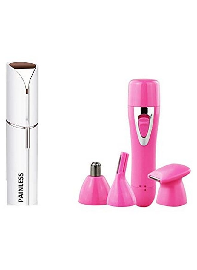 Painless Face N Body Hair Multigrooming Kit (White,Pink)  - Image 1