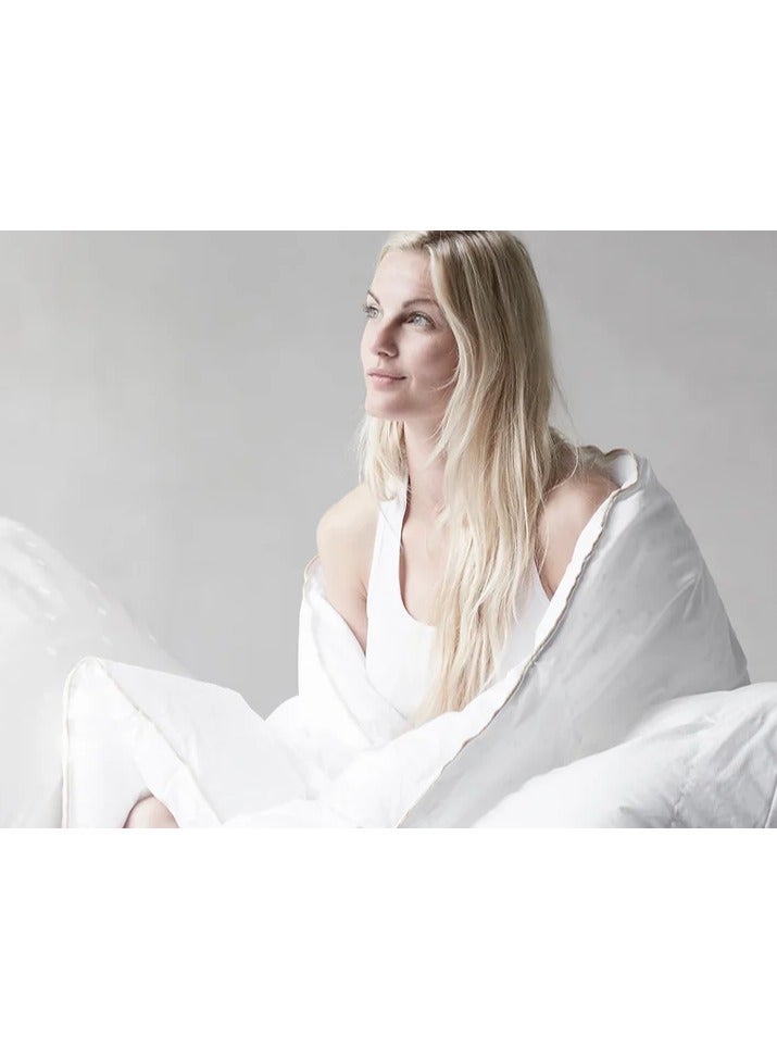 NORDIC SLEEP لحاف صيفي من Fossflakes مصنوع من ألياف مجوفة وقماش بوليستر ناعم الملمس مقاس: 155-220 سم - SU1 TC280 - Image 4