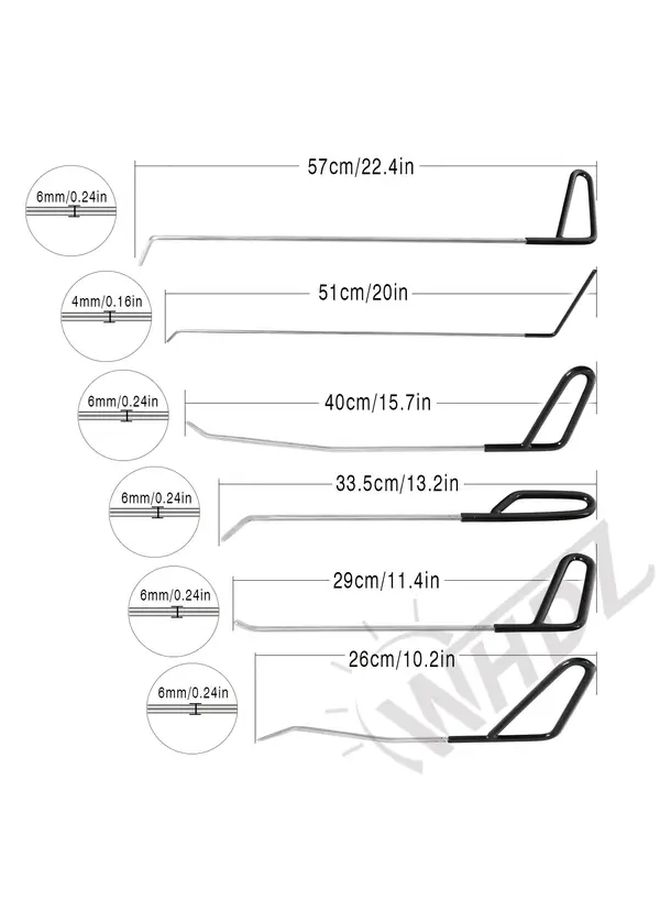 10pcs Stainless Steel Dent Puller Tool Set Black Paintless Dent Removal Kit For Car Body Easy Tap Dent Extractor With Hammer Vehicle Scratches And Dents Repair - Image 2