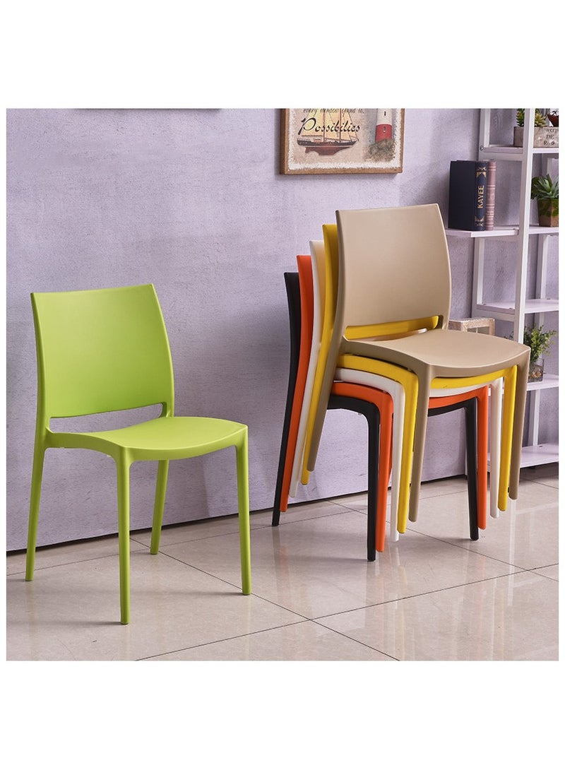 LANNY Jeffcoco Furniture Modern Mid Century Premium Plastic Chair,Curved Back Dining Chairs For Kitchen Garden Lounge Meeting Room,1PCS Black - Image 2