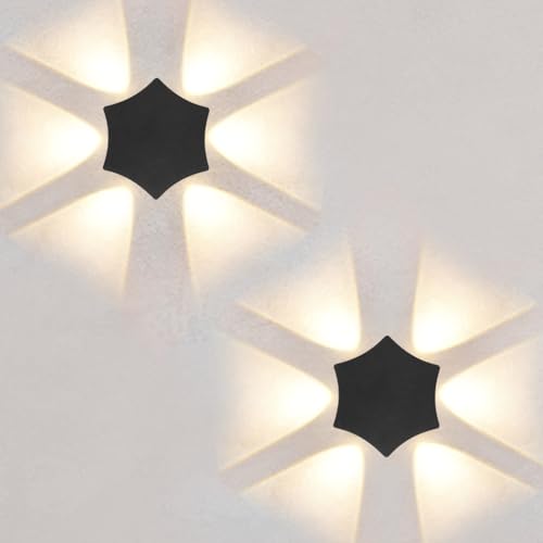 Gesto 12W Waterproof Led Wall Light for Home Decoration – Up Down 6-Way LED Wall Lamp | IP65 Outdoor Fancy Wall Lights for Balcony,Gate,Elevation,Garden,Patio | Decorative Wall Mount Light -Pack of 2 - Image 1