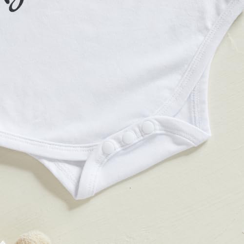 BeQeuewll Easter Newborn Baby Boy 3PCS Clothes Set Infant Long Sleeve Romper Bunny Carrot Suspender Pants Overalls Outfits (Carrots, 3-6 Months) - Image 5