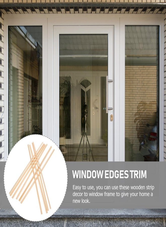 BUTIFULSIC 10pcs Wooden Window Trim Molding Strip Decor Premium Quality Window Frame Edges for Projects Easy to Apply for Interior Exterior Use - Image 4