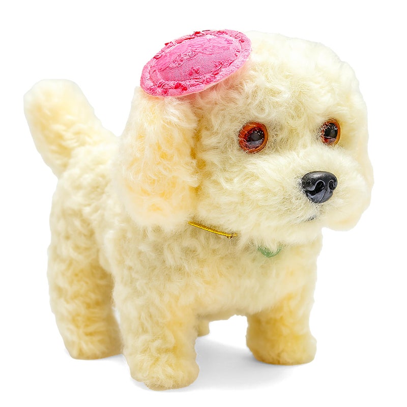 VGRASSP Fluffy Walking Puppy Toy for Kids with LED Eyes and Cute Puppy Sound - Adorable Battery Operated Plush Pet Dog Toy Gift for Boys and Girls - Color As Per Stock - Image 5