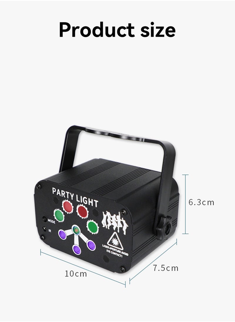 LEOKOR - أضواء المسرح 120 نمطًا لاسلكيًا LED يعمل بالصوت ضوء الليزر RGB فلاش ستروب بروجيكتور مع جهاز تحكم عن بعد - Image 1
