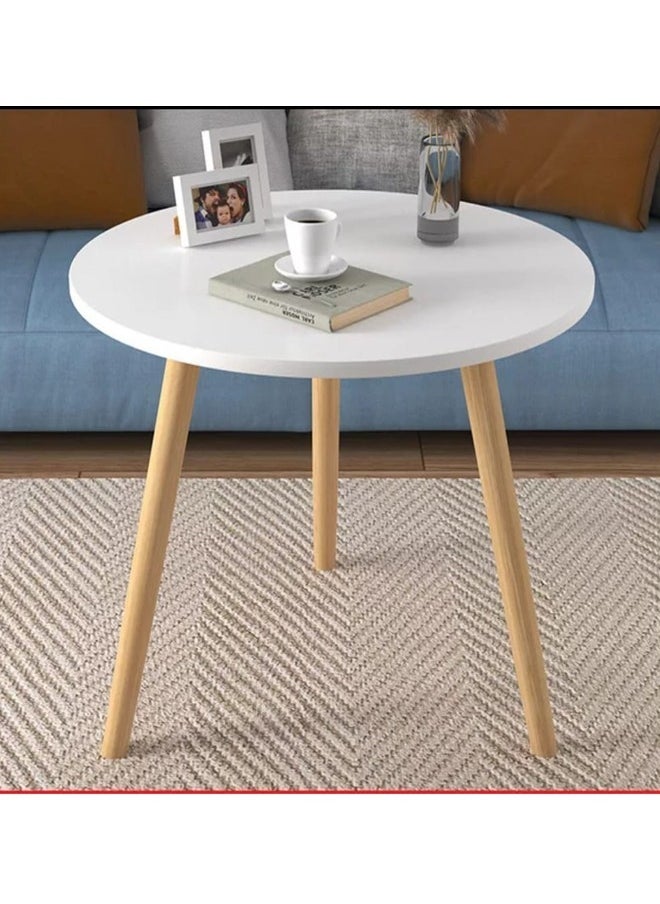 Raffine Modern Round Design Wooden Small Coffee Table for Bedroom and Living Room Furniture 40 x 40 x 40 cm  - Image 3