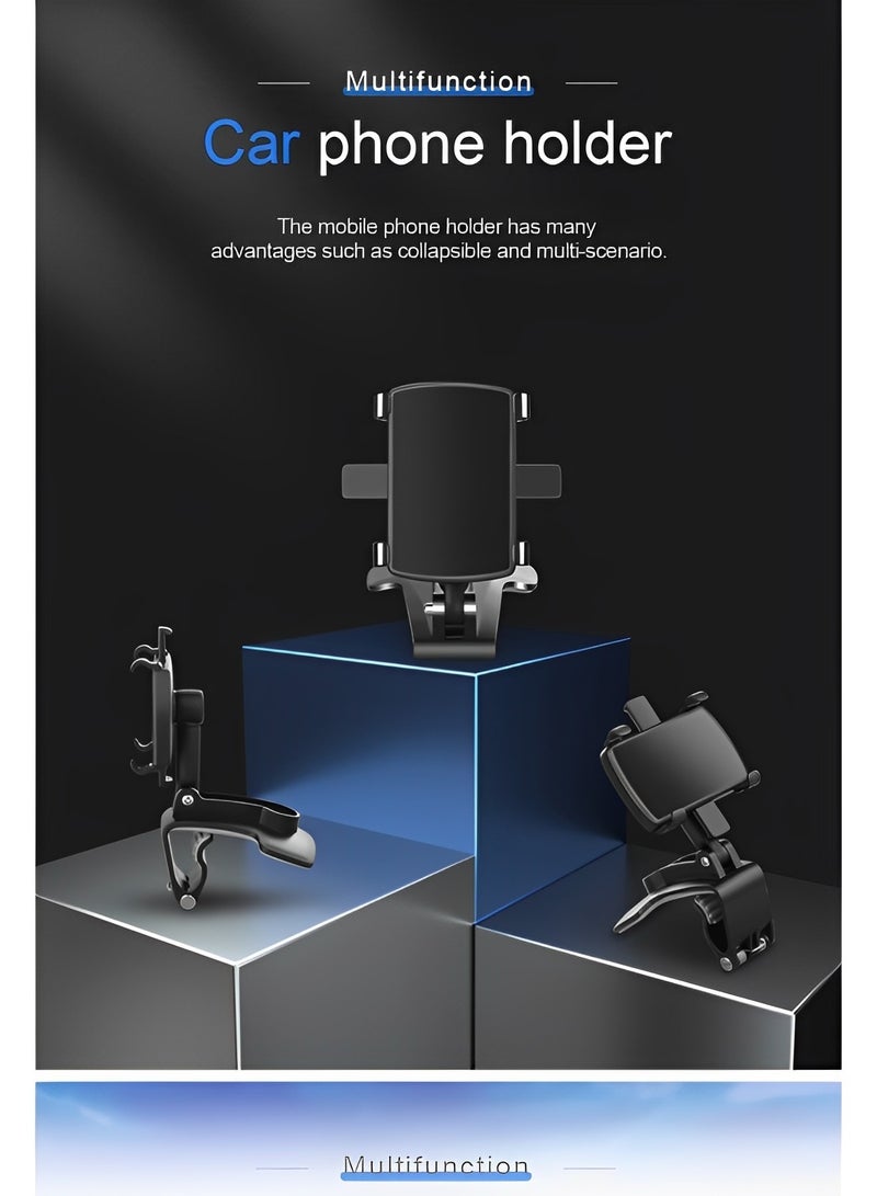 REOCLE Phone Holder Car Windshield Dashboard Air Vent Cell Phone Car Mount Hands Free Universal Automobile Cradle Fit for iPhone Android and All Smartphones - Image 2