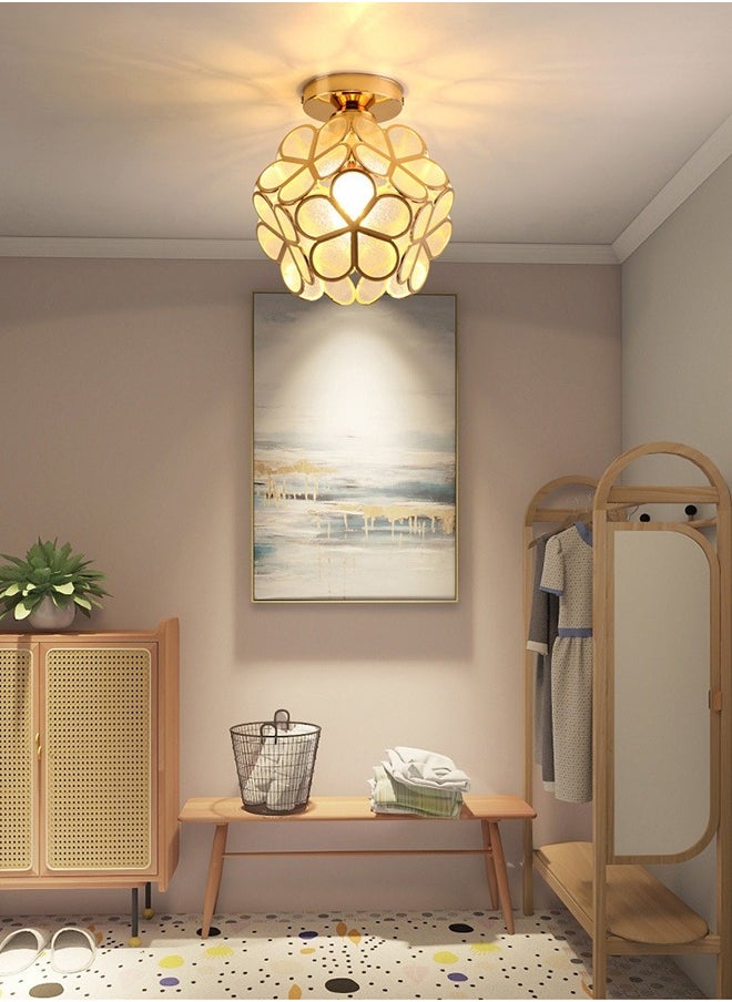 DUNISO Ceiling light, iron petal shaped pendant light, E27 lamp holder, high temperature resistant, suitable for corridors, bedrooms, living rooms, dining rooms, sunny terraces  - Image 3