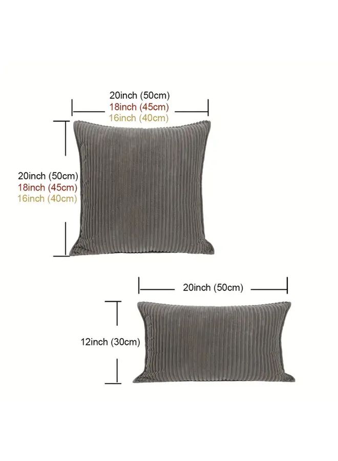 غطاء وسادة ساند كوكوردي مخطط مقاس 12 × 20 بوصة قابل للغسل في الغسالة - Image 3