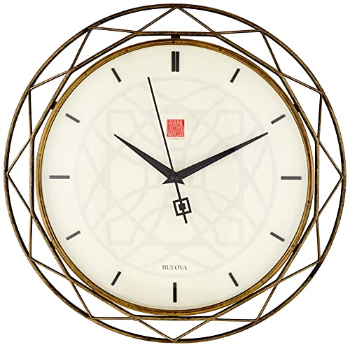 Bulova Clocks C4834 Luxfer Prism 14 Inch Frank Lloyd Wright Inspired Wall Clock - Image 2