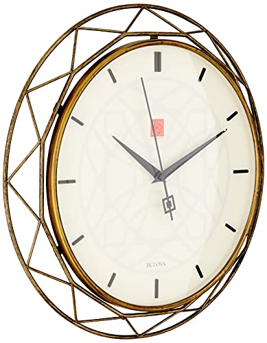 Bulova Clocks C4834 Luxfer Prism 14 Inch Frank Lloyd Wright Inspired Wall Clock - Image 4