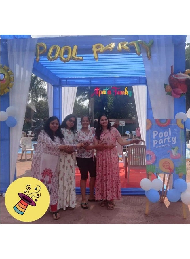 Atpata Funky Pool Party Foil Balloons Combo - Perfect for Poolside Party Celebrations, Birthdays, Wedding Events and Summer Parties - Image 3