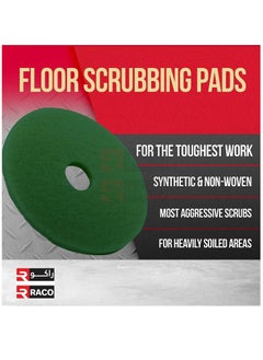 RACO RACO Polishing Pad 17”, Floor Cleaning Pads Diamond Polishing Pad for Granite Marble Concrete Stone Green  - Image 5