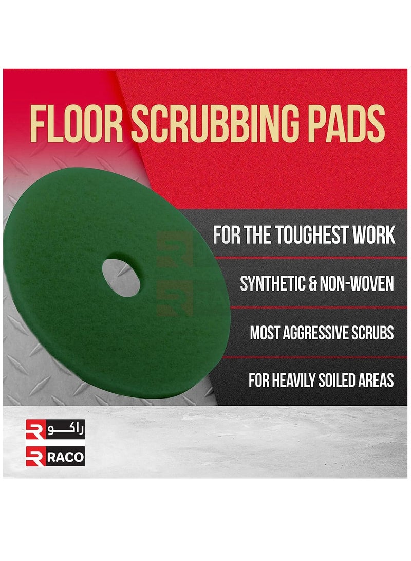 RACO RACO Polishing Pad 17”, Floor Cleaning Pads Diamond Polishing Pad for Granite Marble Concrete Stone Green  - Image 5