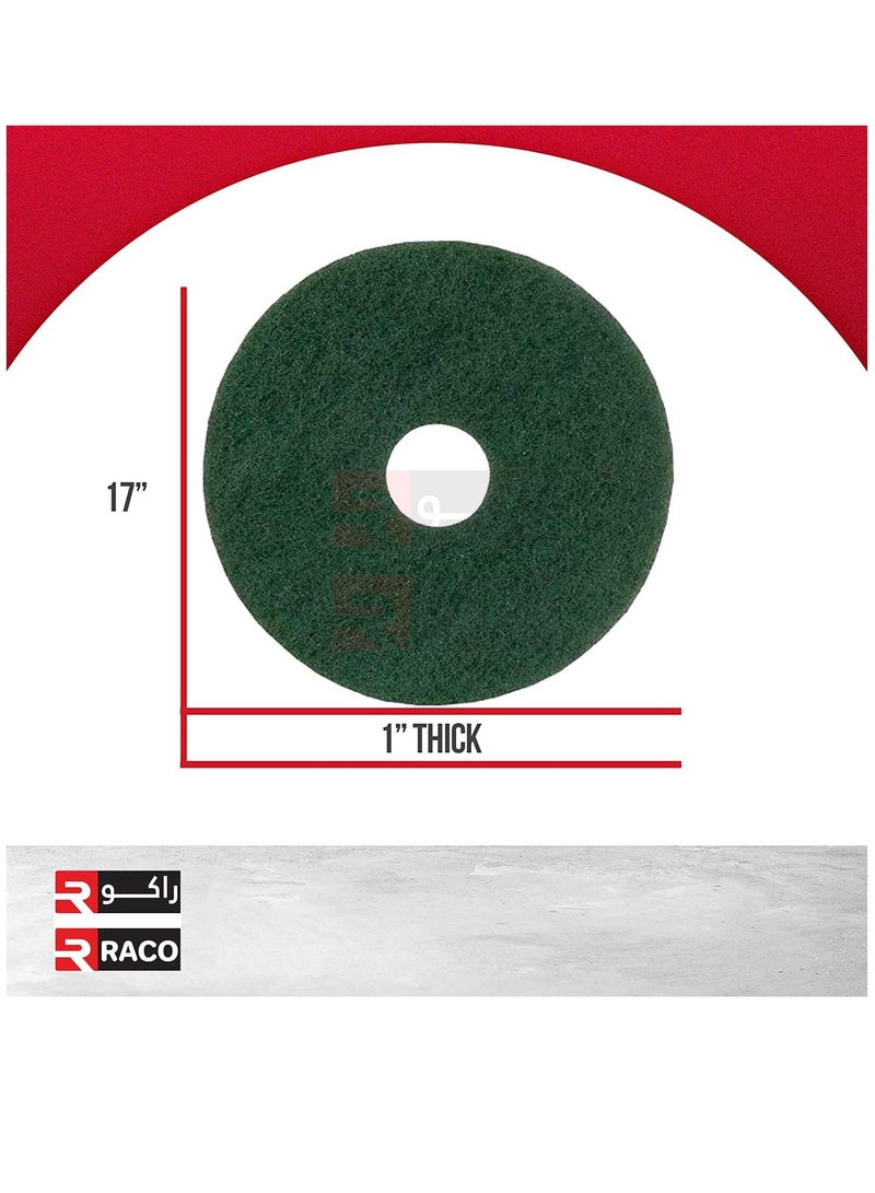 RACO RACO Polishing Pad 17”, Floor Cleaning Pads Diamond Polishing Pad for Granite Marble Concrete Stone Green  - Image 3