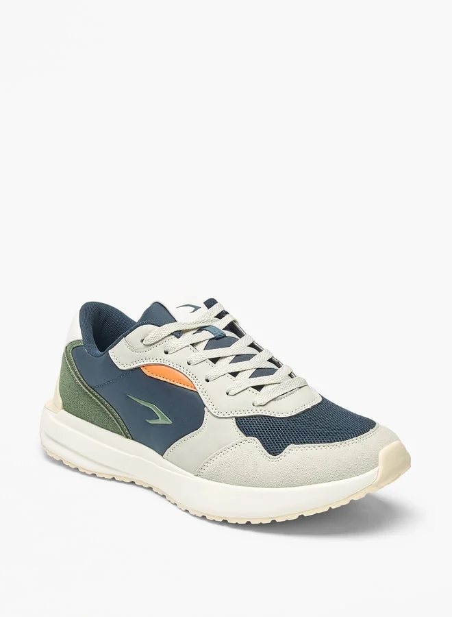 داش Colourblock Walking Shoes with Lace-Up Closure