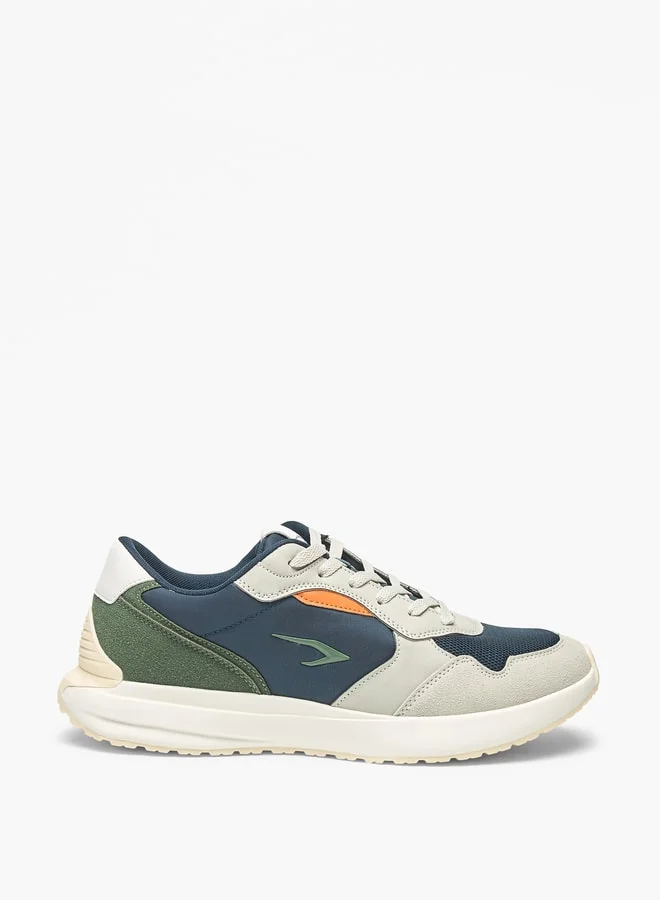 داش Colourblock Walking Shoes with Lace-Up Closure