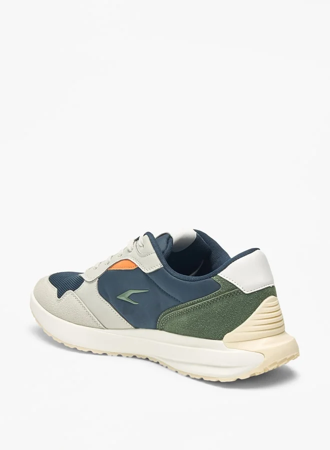 داش Colourblock Walking Shoes with Lace-Up Closure
