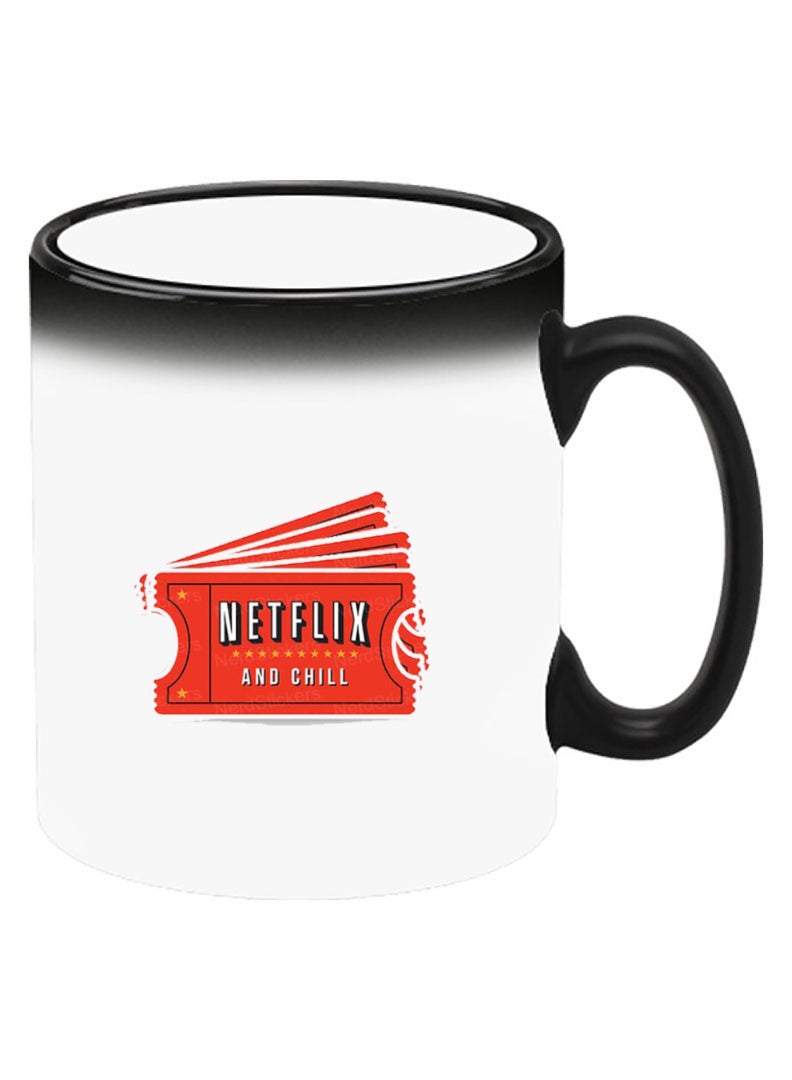 Theodor Color Changing Heat Sensitive Ceramic Mug, Image Revealed When HOT Liquid is Added! Netflix ticket - Image 2