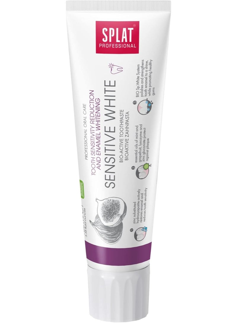 SPLAT Toothpaste Sensitive White bioactive Reduction of Sensitivity and Enamel whitening100ml - Image 2