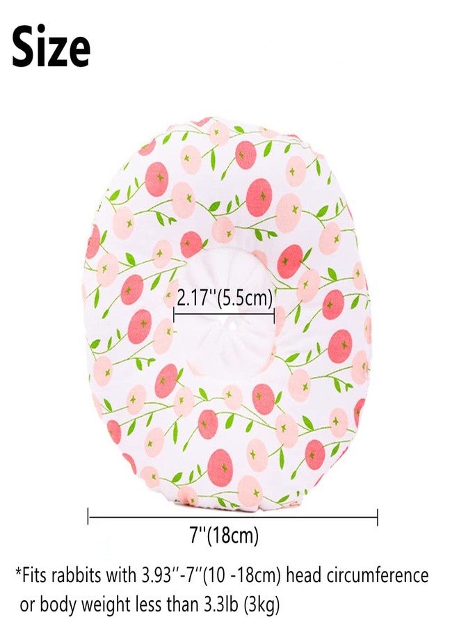 WCDJOMOP Adjustable Rabbit Protection Cone Collar,Soft Pet Recovery Collar for Rabbits/Chinchilla/Guinea Pigs/Kittens After Surgery Wound Healing,Elizabeth Neck E-Collar for Small Animals (XS, Pink Cherry) - Image 2