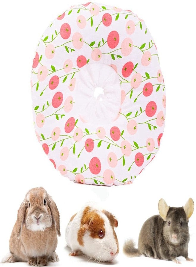 WCDJOMOP Adjustable Rabbit Protection Cone Collar,Soft Pet Recovery Collar for Rabbits/Chinchilla/Guinea Pigs/Kittens After Surgery Wound Healing,Elizabeth Neck E-Collar for Small Animals (XS, Pink Cherry) - Image 1