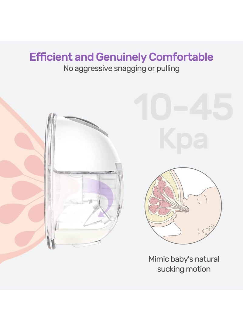 Hands Free Breast Pump, Electric Portable Breast Pump with 4 Modes, Cordless Breast Pump Hands Free, LCD Display - Image 2