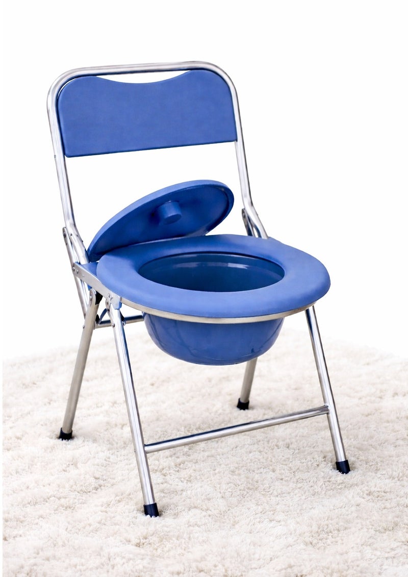 ايرس كرسي مرحاض قابل للطي مع وعاء قابل للإزالة وغطاء – كرسي متنقل قوي لكبار السن والبالغين، خفيف الوزن للسفر والتخييم، سهل الحمل والتنظيف - Image 1