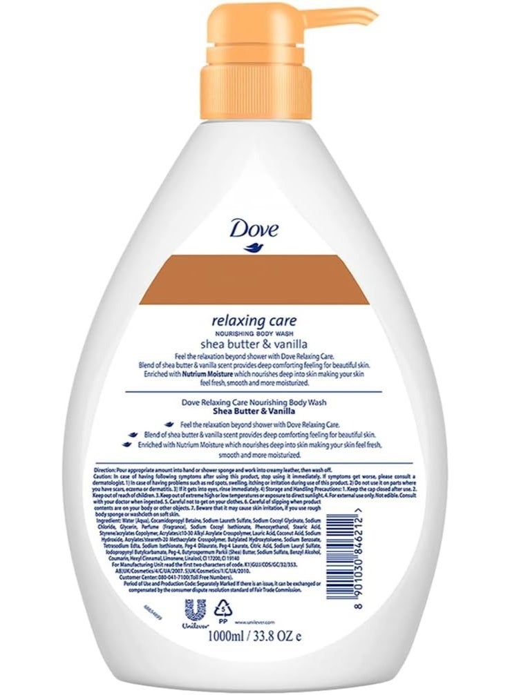 Dove Body Wash 1L (Shea Butter & Vanilla) - Image 3