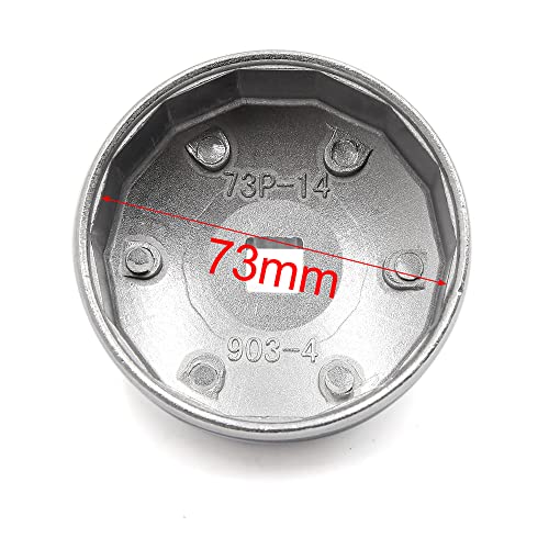 uxcell 73mm Inner Dia 14 Flute Oil Filter Cap Wrench Socket Removal Tool for Auto Car - Image 3