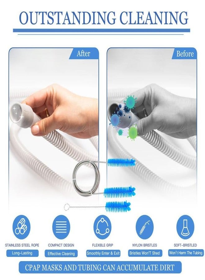 طقم تنظيف خرطوم جهاز التنفس CPAP - فرشاة مرنة بطول 7 أقدام لأنبوب جهاز التنفس CPAP، وفرشاة قناع جهاز التنفس CPAP بطول 7 بوصات، وخطاف حامل خرطوم جهاز التنفس CPAP (قطعتان) - للحفاظ على مستلزمات جهاز التنفس CPAP نظيفة ومنظمة، أدوات أساسية لصيانة جهاز التنفس CPAP - Image 5