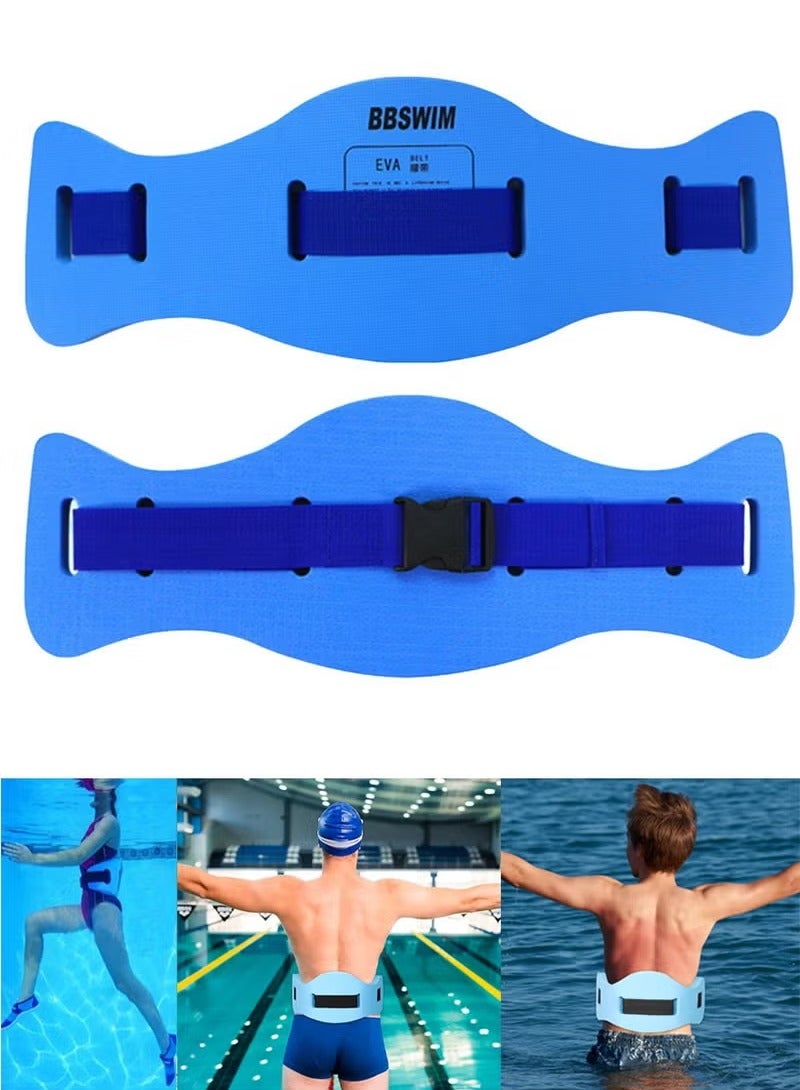 أوشن قابل للتعديل مع حزام السباحة العائمة ، مثالية للسباحة ، تعلم السباحة ، السباحة آمنة و التمارين الرياضية المائية ، السباحة التدريب مساعدة الدعم - إيفا رغوة حزام السباحة العائمة للأطفال والكبار - Image 1