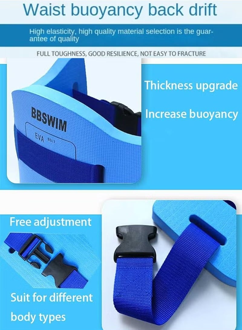 أوشن قابل للتعديل مع حزام السباحة العائمة ، مثالية للسباحة ، تعلم السباحة ، السباحة آمنة و التمارين الرياضية المائية ، السباحة التدريب مساعدة الدعم - إيفا رغوة حزام السباحة العائمة للأطفال والكبار - Image 4