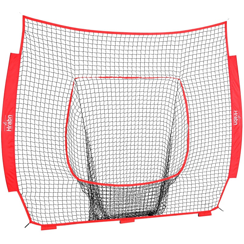 Hrabn Baseball & Softball Replacement Net (Only Nets, Not Frame) 7-Strand Heavy Duty Knotless Polyester Replacement Baseball Net for Baseball Pitching Hitting and Throwing Practice Fits 7x7FT Size - Image 1