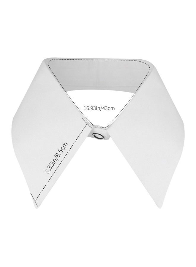 Joyci Solid Color Girls Necklace Choker Collar Detachable Lapel False Collar (White) - Image 5
