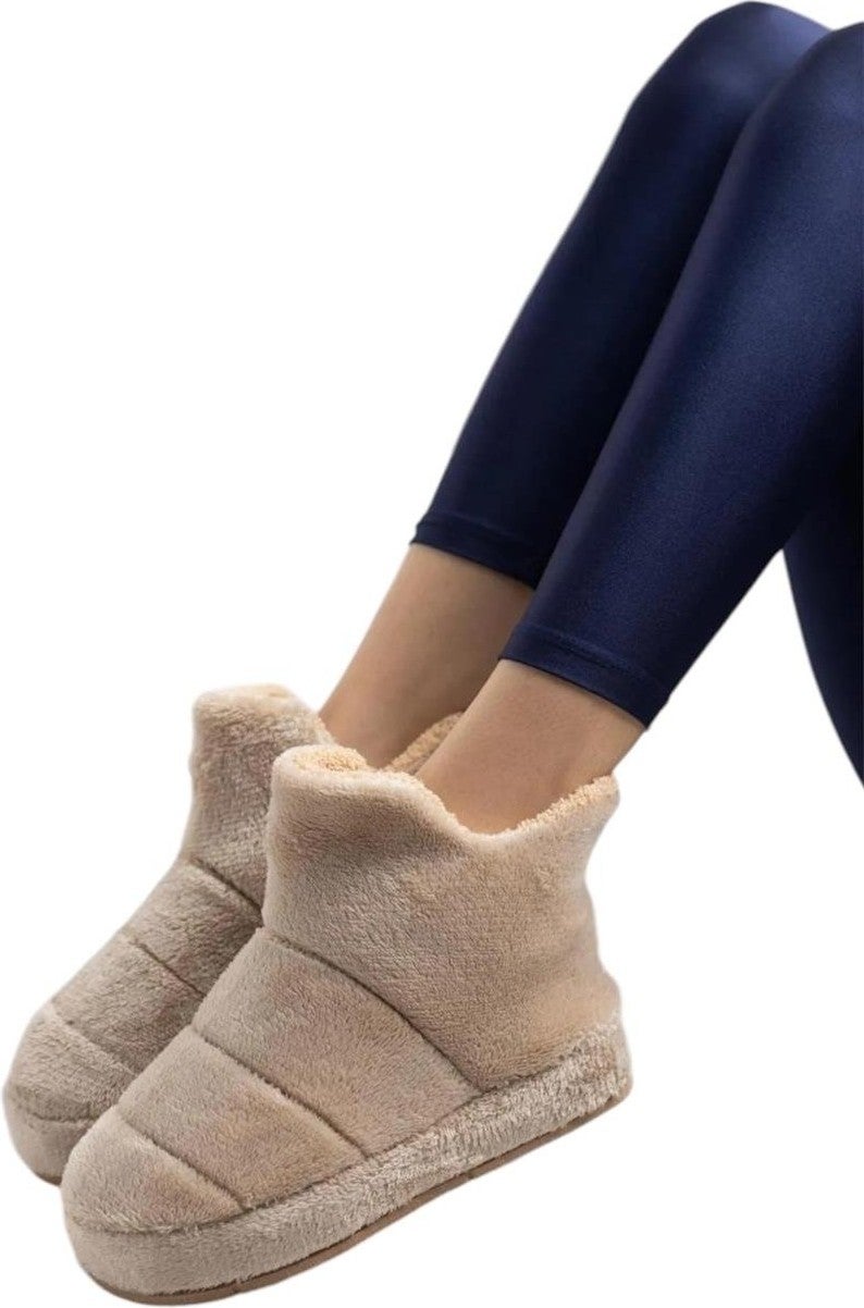Liger Women's Panduf Home Shoes Home Boots Thick Light Sole Beige - Image 1
