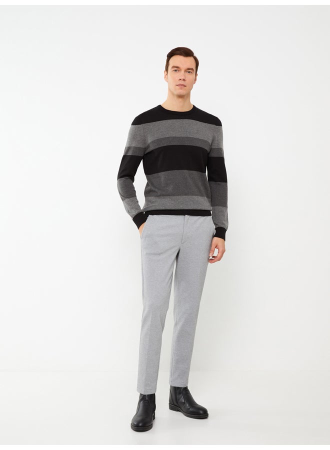 LC WAIKIKI Crew Neck Long Sleeve Men's Tricot Sweater with Color Block - Image 3