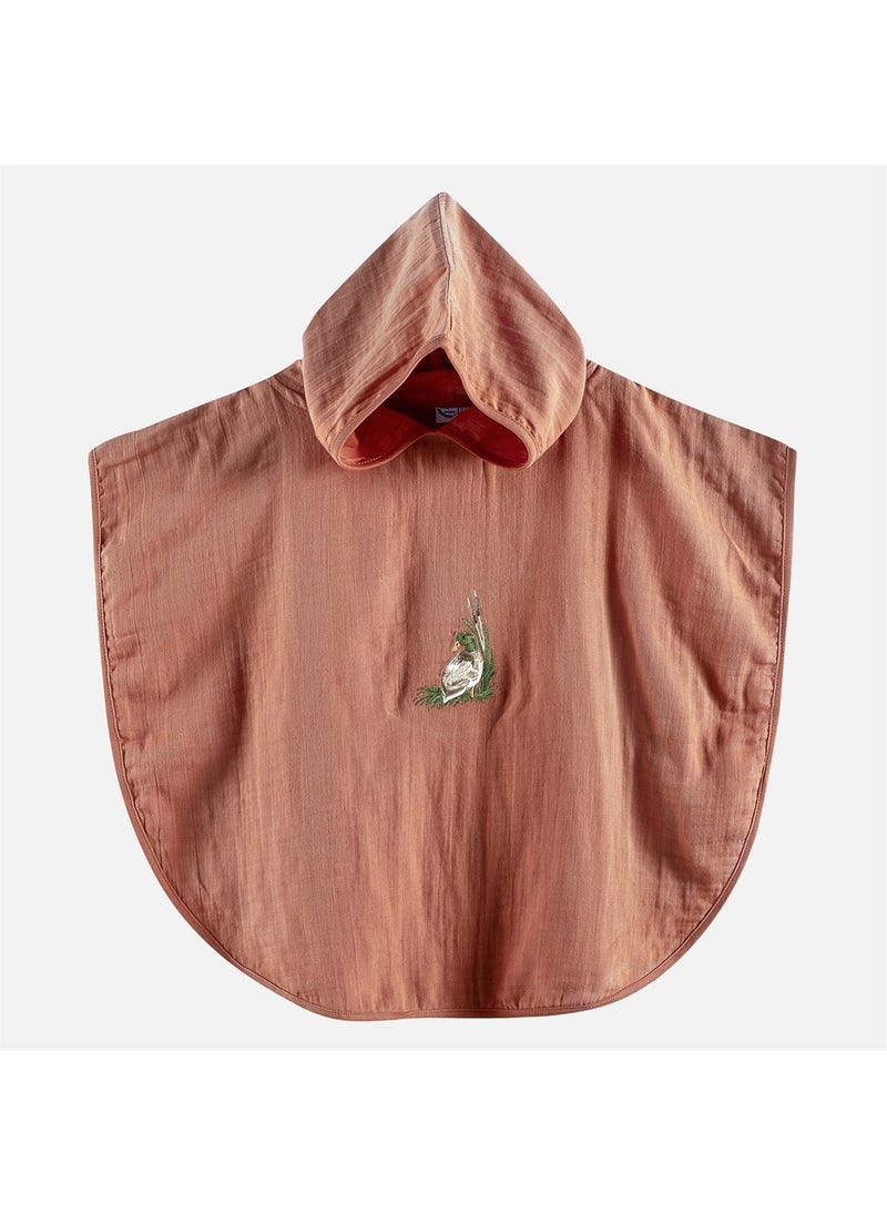 Miespiga Duck Embroidered Children's Muslin Poncho  - Image 1