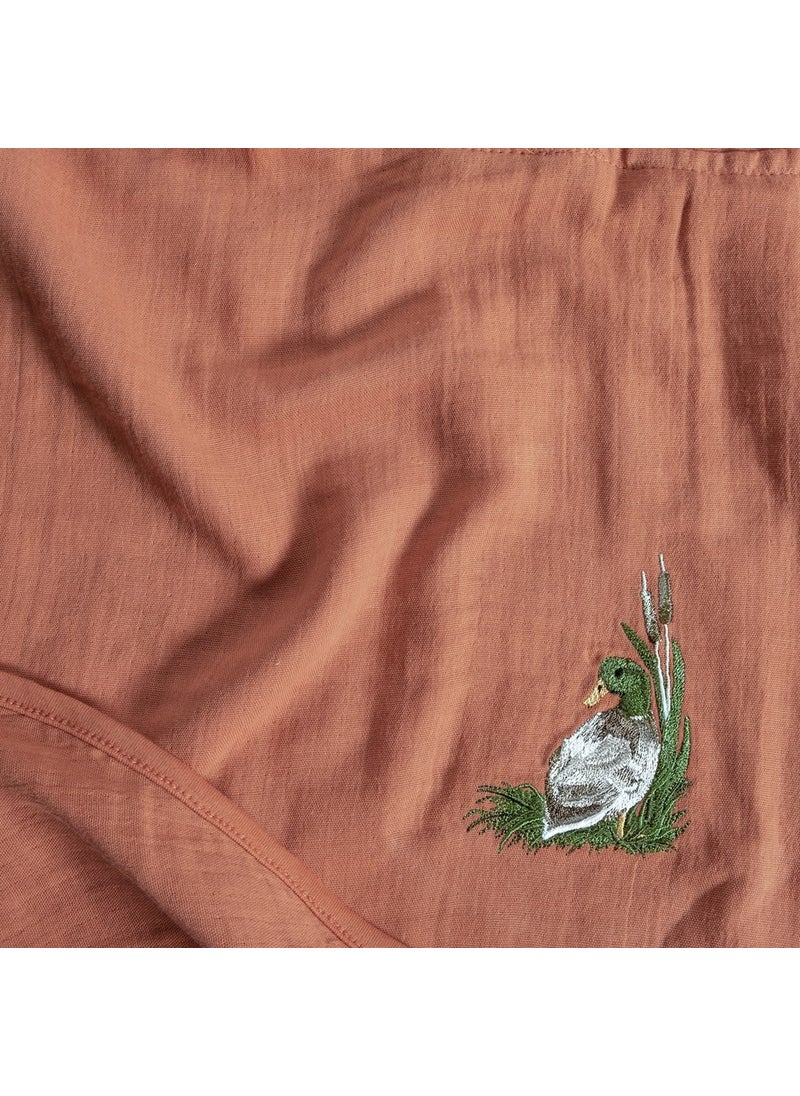 Miespiga Duck Embroidered Children's Muslin Poncho  - Image 2