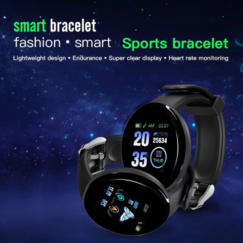 ساعة ذكية D18 بشاشة TFT مقاس 1.3 بوصة - سوار مائي IP65 - سوار رياضي - مراقب معدل ضربات القلب والنوم وضغط الدم - متتبع لياقة بدنية للرجال والنساء - Image 5