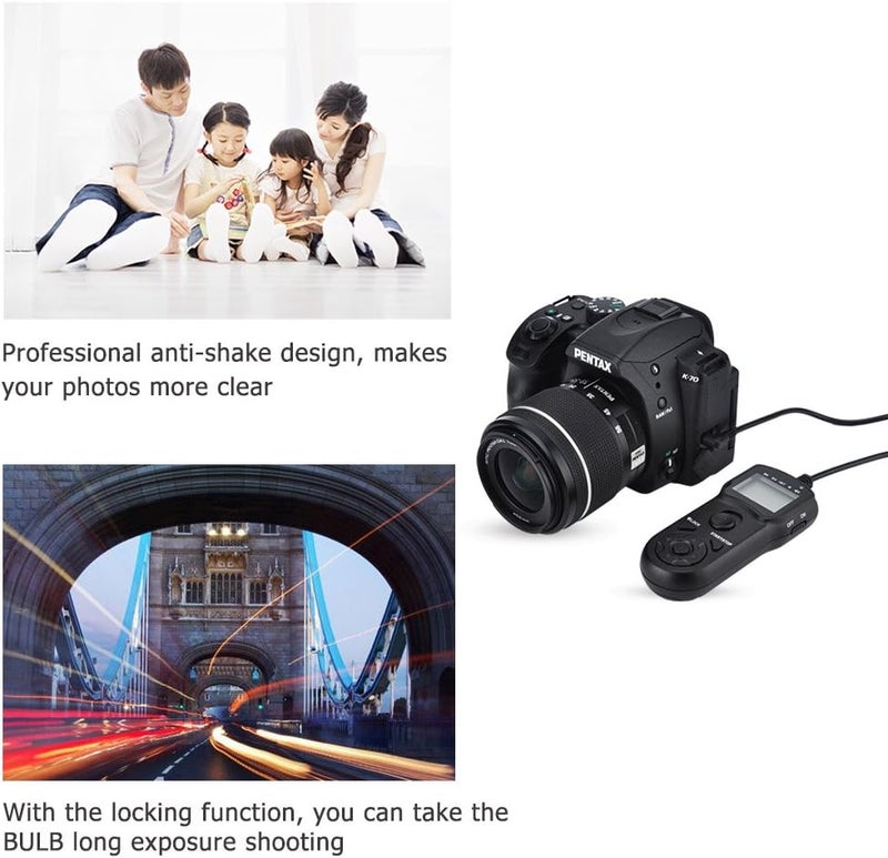 JJC Wired Intervalometer Timer Shutter Release Remote for Nikon Z5 II Z50 II Pentax K70 KP Fujifilm Fuji XS10 XT200 Replaces Pentax CS310 - Image 4