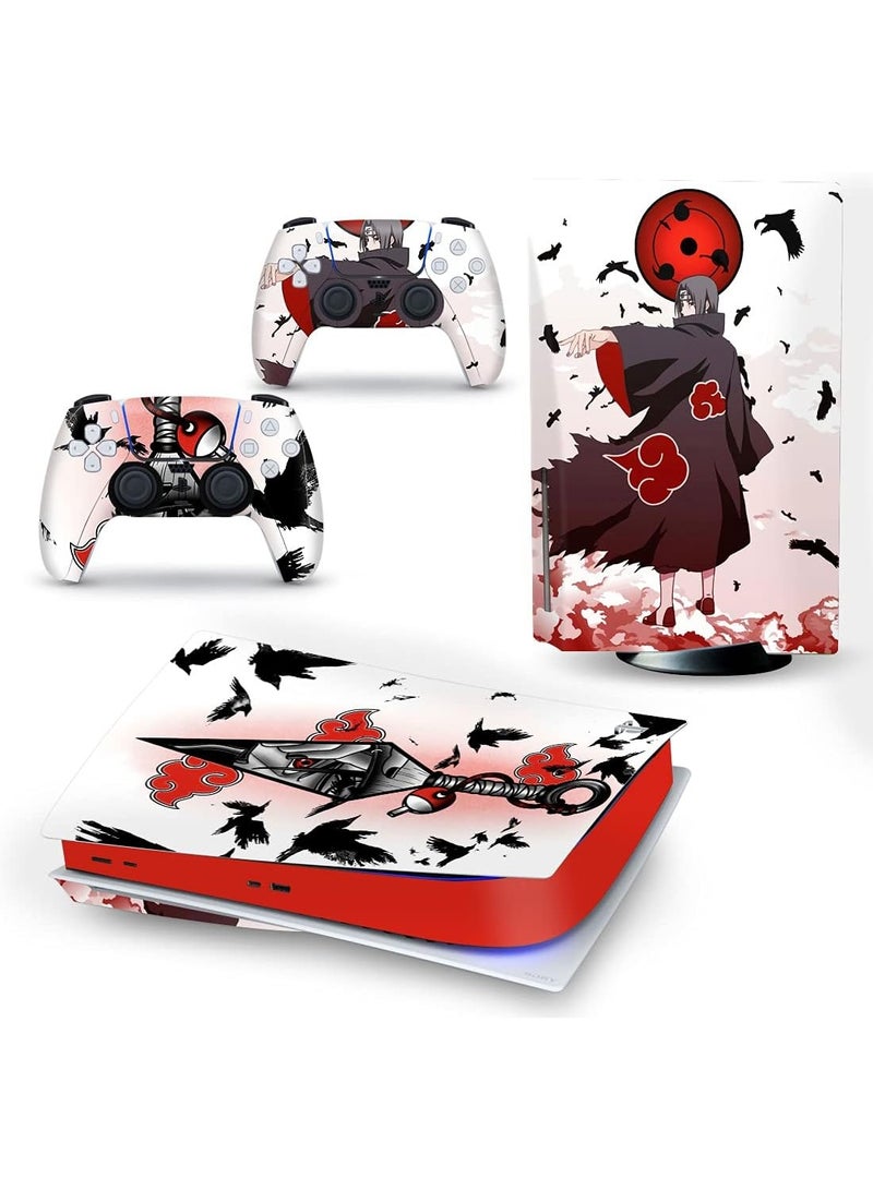 PS5 Disc Edition Anime Console and Controller Accessories Cover Skin - Full Set Blue Gift for PlayStation 5 - Image 1