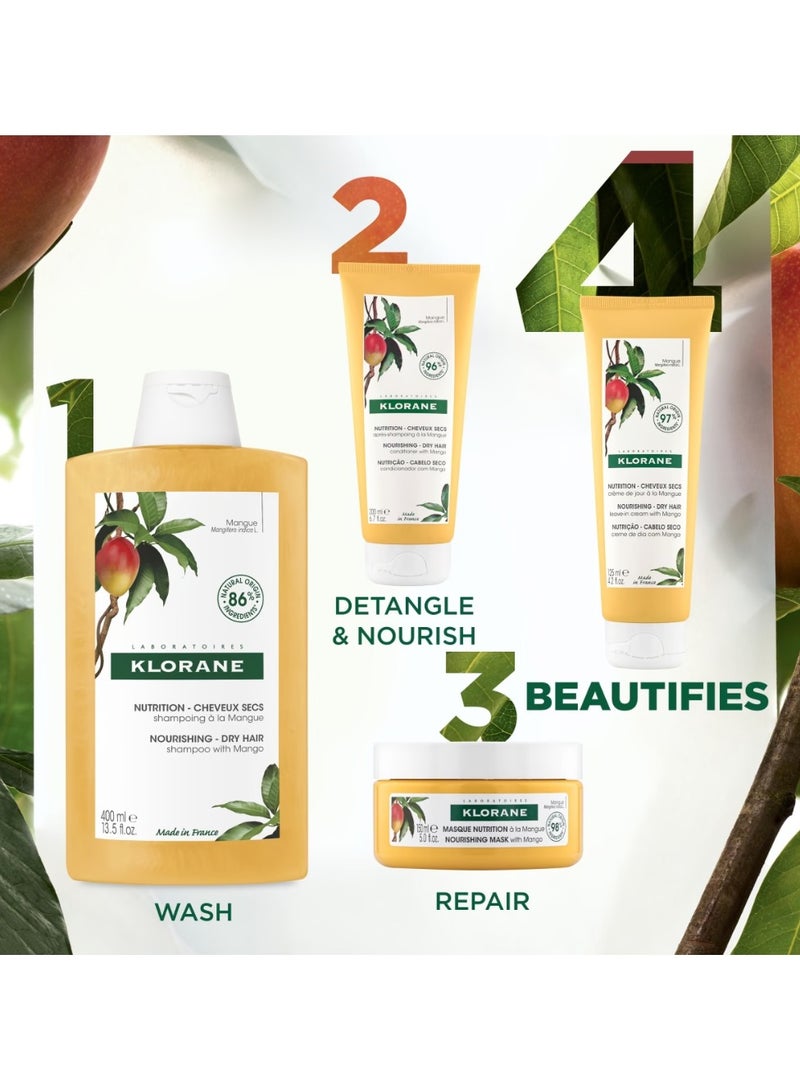 Klorane Mango Butter Dry and Damaged Hair Day Cream without Rinsing 125ml - Image 2