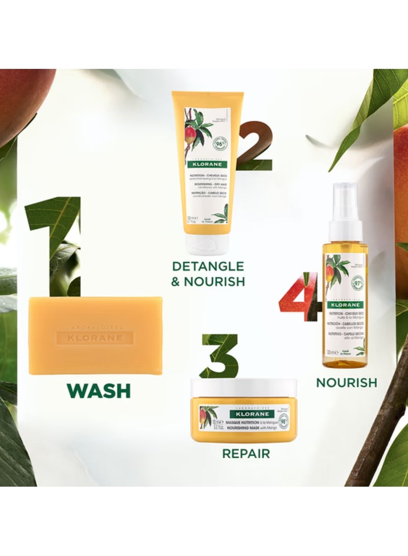 Klorane Mango Butter Dry and Damaged Hair Day Cream without Rinsing 125ml - Image 3