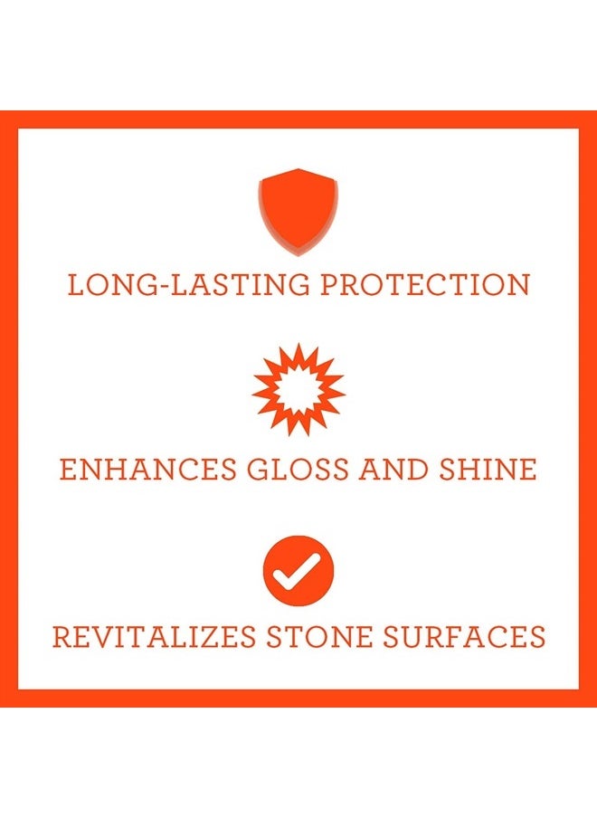 TriNova - Granite Sealer & Protector – Best Stone Polish, Protectant & Care Product – Easy Maintenance for Clean Countertop Surface, Marble, Tile – No Streaks, Stains, Haze, or Spots - 18 fl oz - Image 1