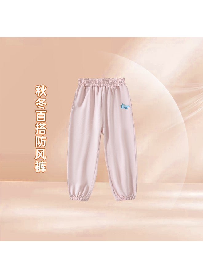 Jeanswest Girls' Summer Thin Anti-mosquito Tapered Pants - Comfortable Fitted Running Joggers With Cartoon Airplane Print For Big Kids Outdoor Activities - Image 4