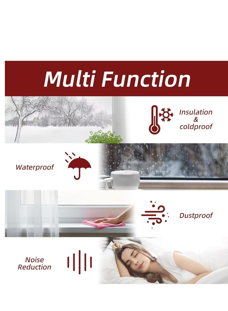 يوكا شريط عزل الأبواب ذو شكل D لاصق بذاته من الفوم لإحكام إغلاق إطار الباب والنافذة (طول 19.7 قدم، باللون البني) - Image 4