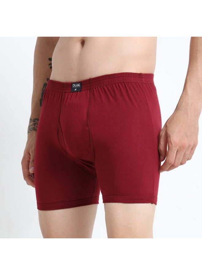 DUJE Men’s Regular Trunks (3-Pack Combo 2 – Pink, Grey & Maroon) | 100% Combed Cotton | Breathable, Sweat-Absorbing, Anti-Bacterial & Odour-Free Everyday Innerwear - Image 3