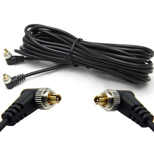 DSLRKIT 5M 16ft Male to Male M-M Flash PC Sync Cable Cord with Screw Lock - Image 2