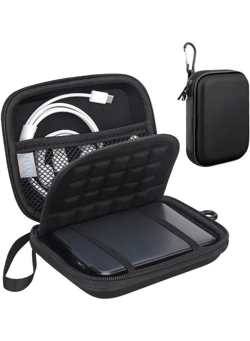 Lacdo Hard Drive Case for Western Digital WD My Passport Elements, Seagate Backup Plus Slim Canvio Basics Portable External Hard Drive 1TB 2TB 3TB 4TB 5TB USB 3.0 HDD Water Repellent Travel Bag,Black - Image 1